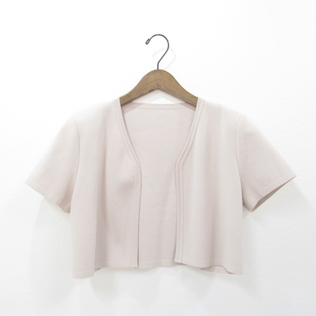 フォクシー 2018年 37652 Cardigan Perfect Summer カーディガン ボレロ ピンクベージュ