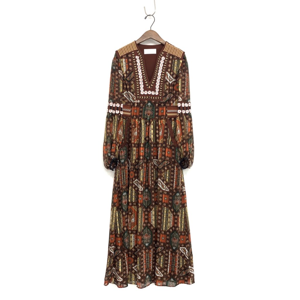 Mame KurogouchiエキゾチックなムードのStained Glass Printed Dress 