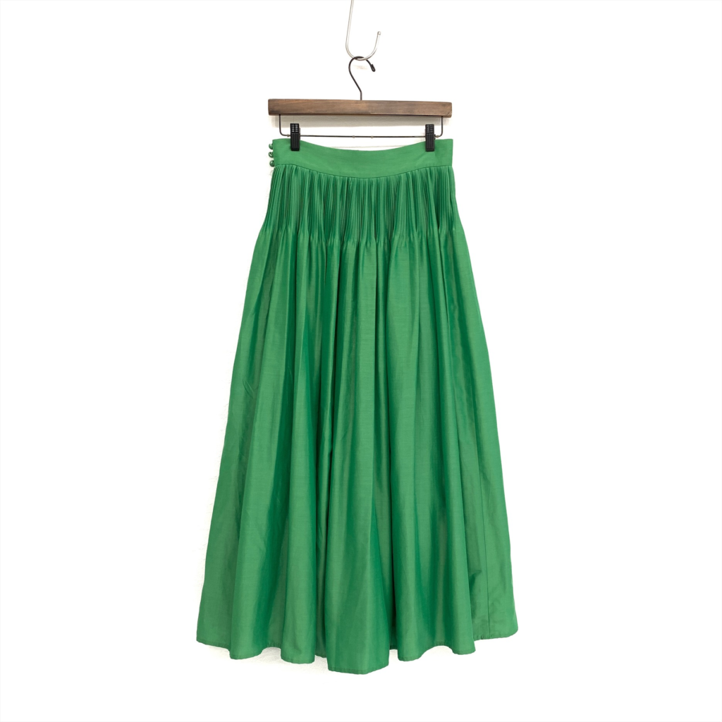 マメクロゴウチ22SSコレクションSilk Cotton Flared Skirt美しいボリュームシルエット