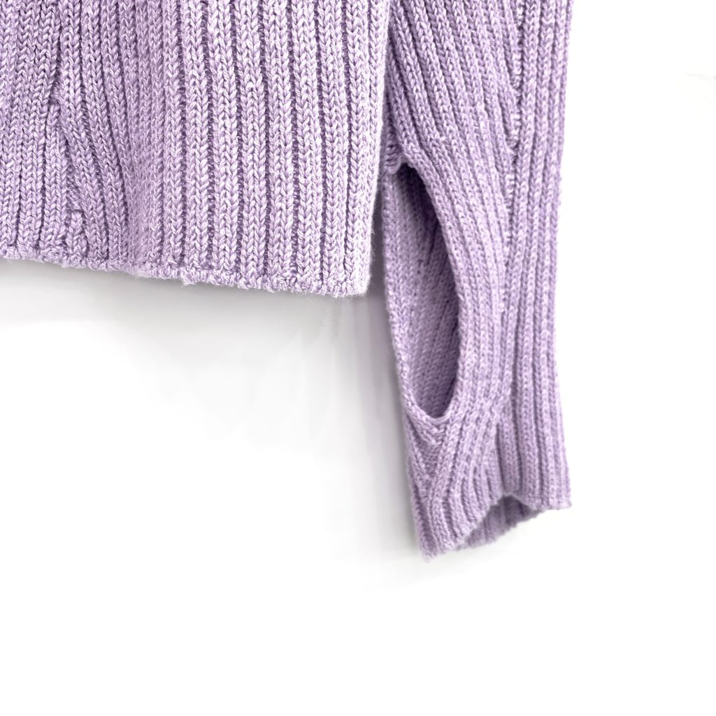 マメクロゴウチ22SSコレクションWashable Linen Knitted Topアームホールが可愛い