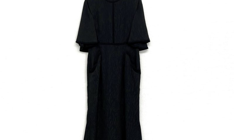21SS Mame Kurogouchi/マメクロゴウチ Tulip Motif Jacquard Dress